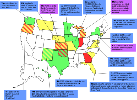 US Map of Pending Legislation